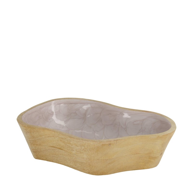 BOWL MADERA ESMALTADA 27X18X7.5 CM