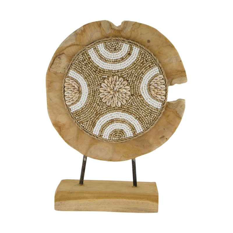 ESCULTURA TEKA CONCHAS REDONDA 28X8X38 CM