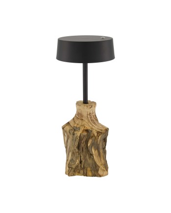 LÁMPARA DE MESA MADERA METAL 15X15X41 CM