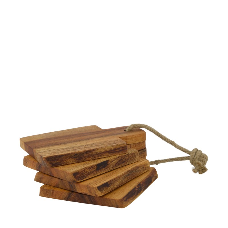 TABLAS MADERA ACACIA TRATADA 14X10X4 CM 4 PZS