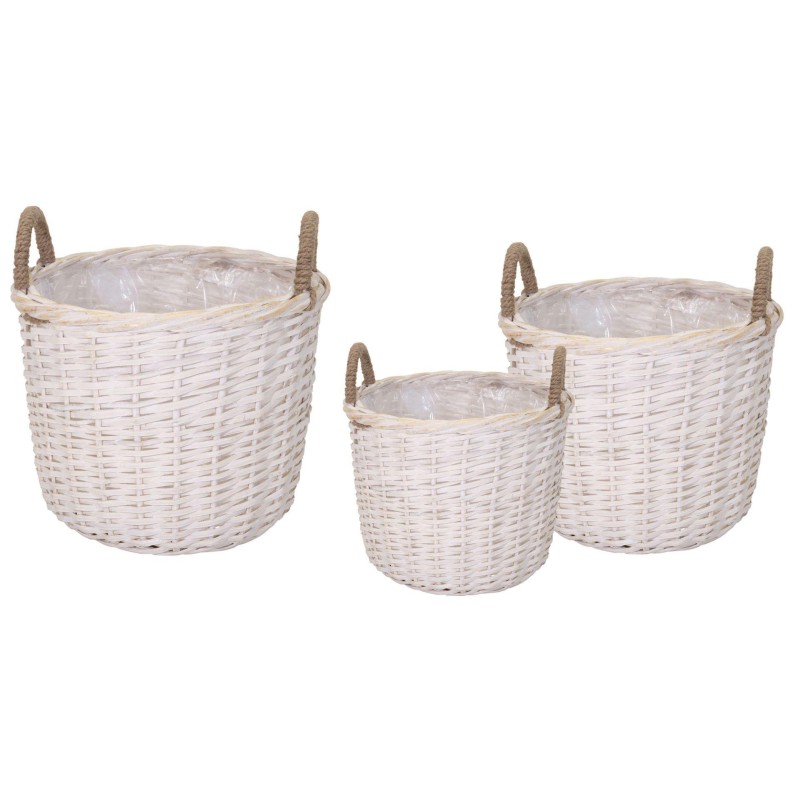 CESTA MIMBRE BLANCA REDONDA D47X36 CM