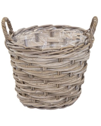 MACETERO RATTAN TRENZADO D35X25 CM