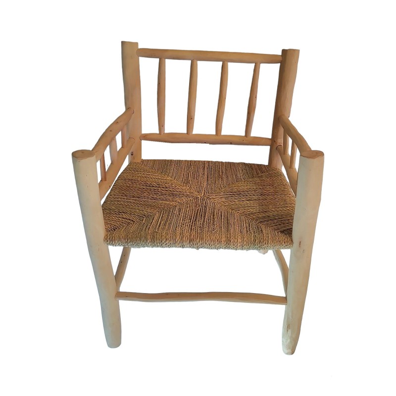 SILLÓN CUERDA RESPALDO MADERA 60X64X85 CM