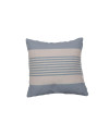COJÍN ALGODÓN RAYAS AZUL 45x45x8cm
