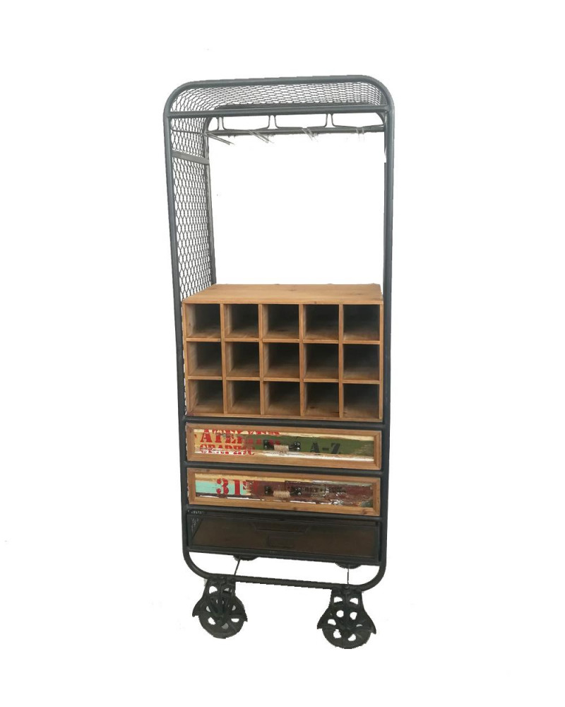 COMPRAR MUEBLE BAR INDUSTRIAL 57X41X151,5 ONLINE AL POR MAYOR