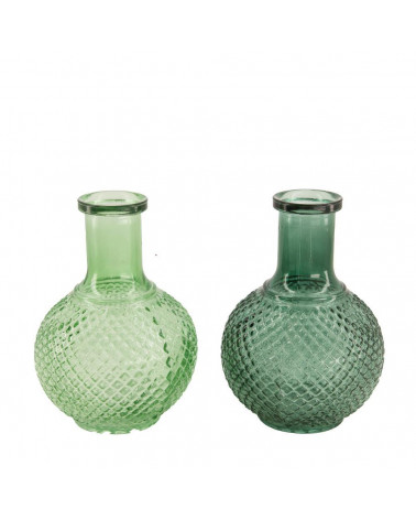 BOTELLA CRISTAL COLORES D10X15.5 CM A/2