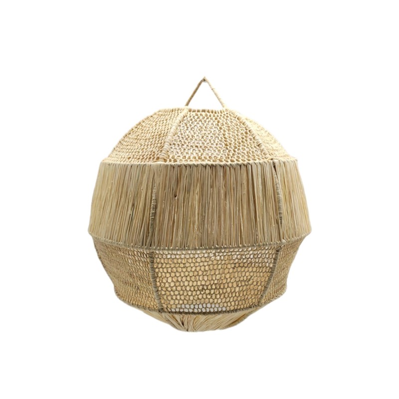 LÁMPARA RAFIA ESFÉRICA D35X35 CM