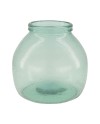 JARRÓN CRISTAL RECICLADO VERDE Ø21x20cm