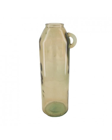 JARRÓN CRISTAL RECICLADO BEIGE Ø17x45cm