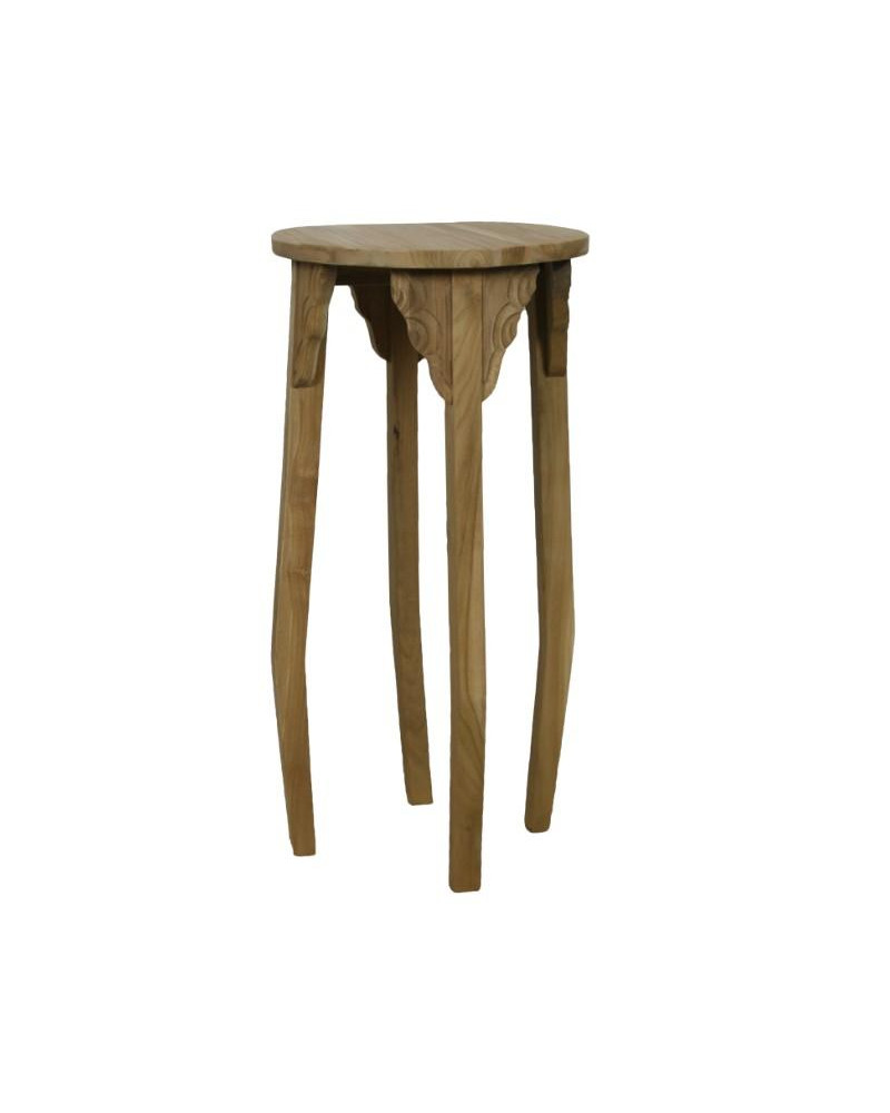 MESA MADERA TEKA  Ø38x78cm