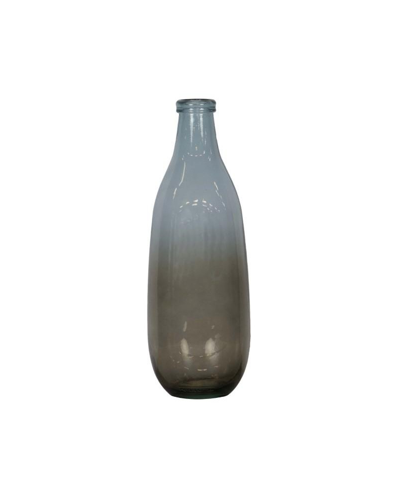 BOTELLA CRISTAL RECICLADO GRIS  Ø15x40cm