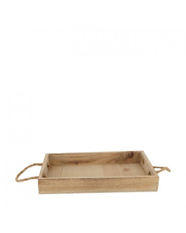 BANDEJA MADERA NATURAL 28x18x4cm