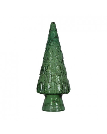 ARBOL CRISTAL RECICLADO VERDE  Ø13x34cm