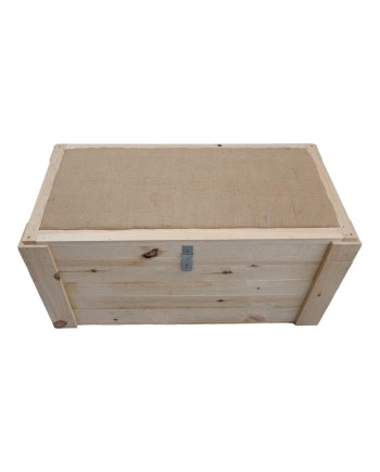 BAÚL MADERA PINO ACOLCHADO 60X30X30 CM