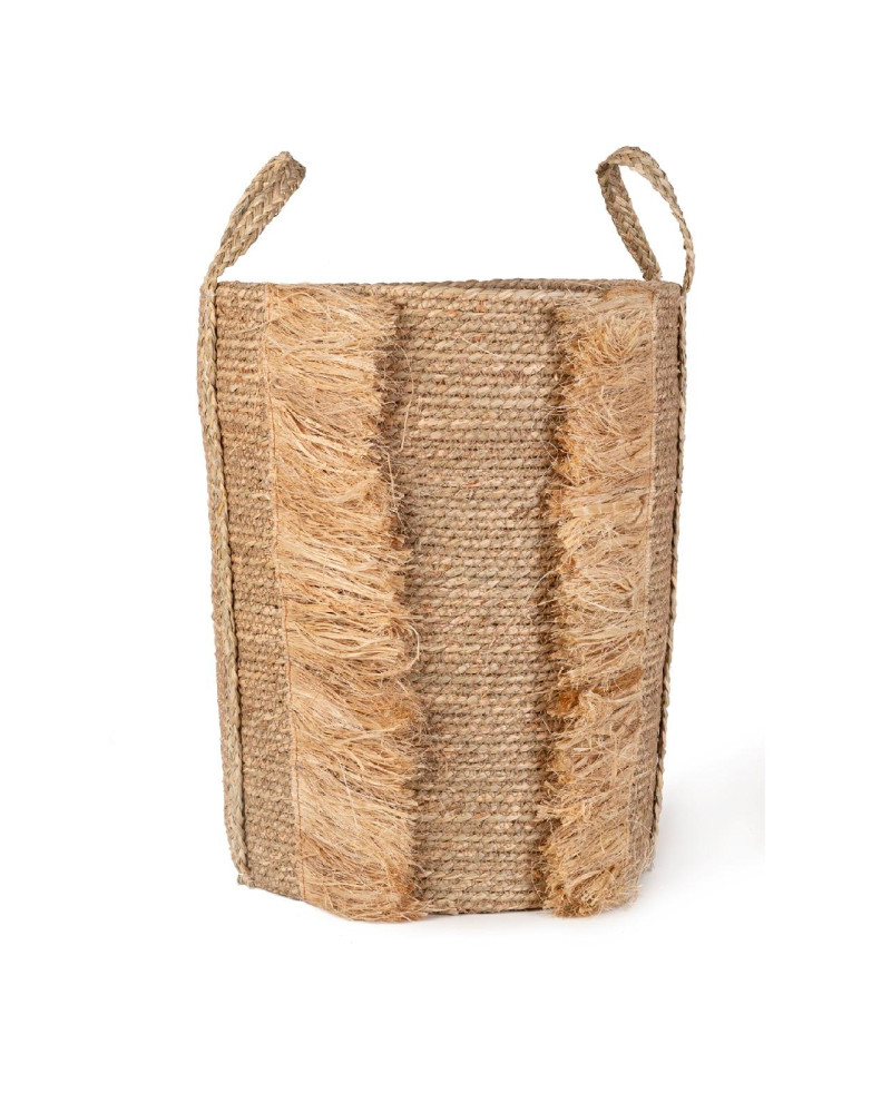 CESTA SEAGRASS FLECOS RAFIA D35X44 CM