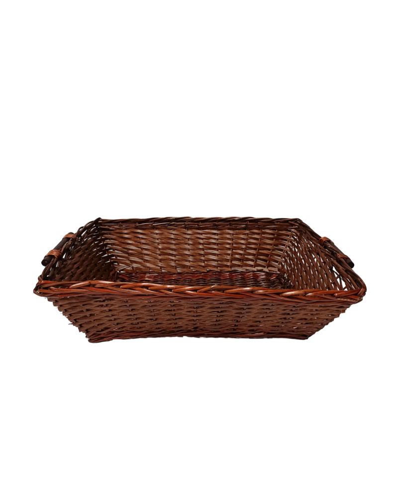 CESTA MIMBRE RECTANGULAR MARRÓN 64X49X20 CM